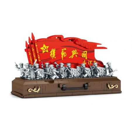 WOMA C0718 0718 non  TRẺ HÓA NGƯỜI MẪU bộ đồ chơi xếp lắp ráp ghép mô hình LONG MARCH HERO 853 khối
