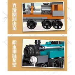 JIESTAR 58009 non  6 ĐOÀN TÀU NHỎ bộ đồ chơi xếp lắp ráp ghép mô hình Creator Sáng Tạo 466 khối