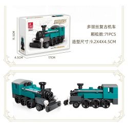 JIESTAR 58009 non  6 ĐOÀN TÀU NHỎ bộ đồ chơi xếp lắp ráp ghép mô hình Creator Sáng Tạo 466 khối