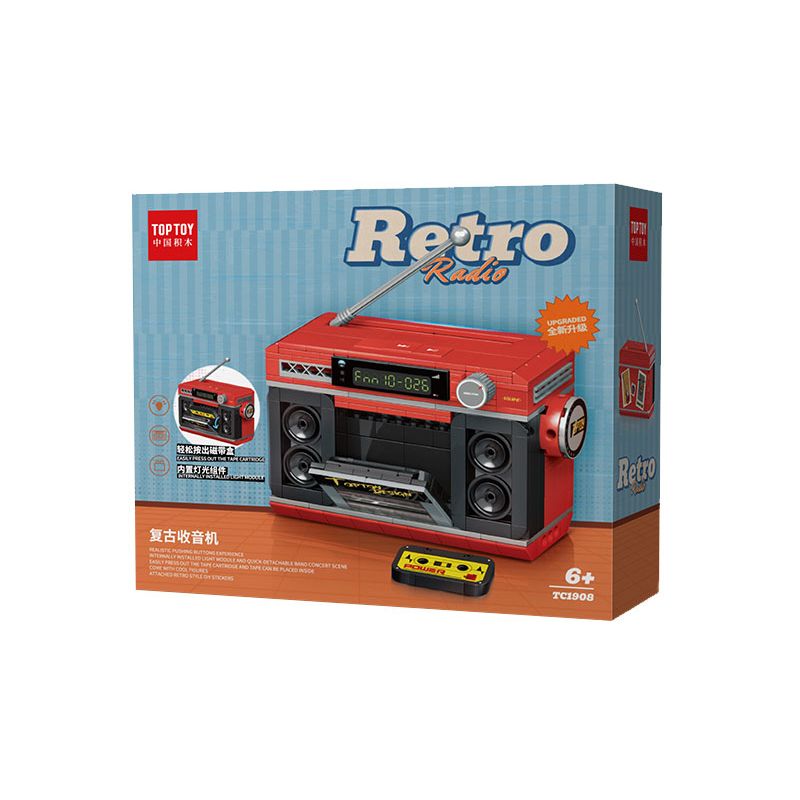 TOP TOY TC1908 1908 non  ĐÀI PHÁT THANH CỔ ĐIỂN bộ đồ chơi xếp lắp ráp ghép mô hình RETRO RADIO
