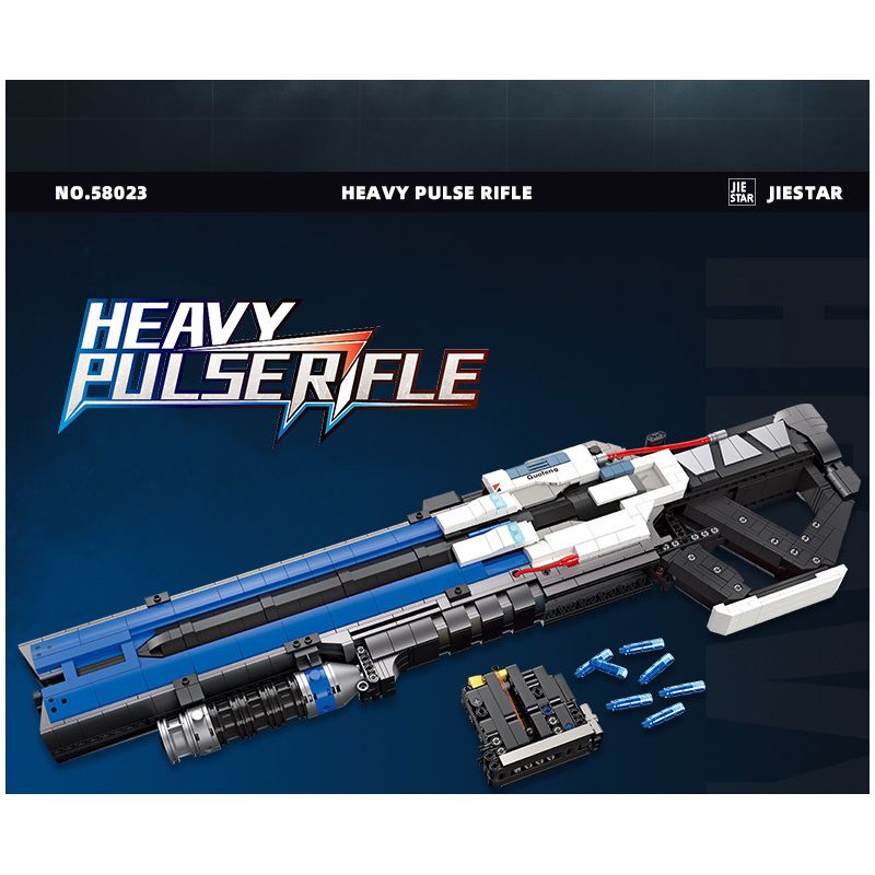 JIESTAR 58023 non  SÚNG TRƯỜNG XUNG HẠNG NẶNG bộ đồ chơi xếp lắp ráp ghép mô hình Gun HEAVY PULSE RIFLE 2283 khối JIESTAR 58023 non  SÚNG TRƯỜNG XUNG HẠNG NẶNG bộ đồ chơi xếp lắp ráp ghép mô hình Gun HEAVY PULSE RIFLE 2283 khối