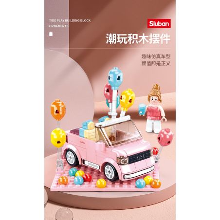 SLUBAN M38-B1086 B1086 1086 M38B1086 38-B1086 non  TÊN QUỐC GIA の XE TAY GA-MUI TRẦN bộ đồ chơi xếp lắp ráp ghép mô hình Speed Champions Racing Cars QMINI Đua Xe Công Thức 245 khối