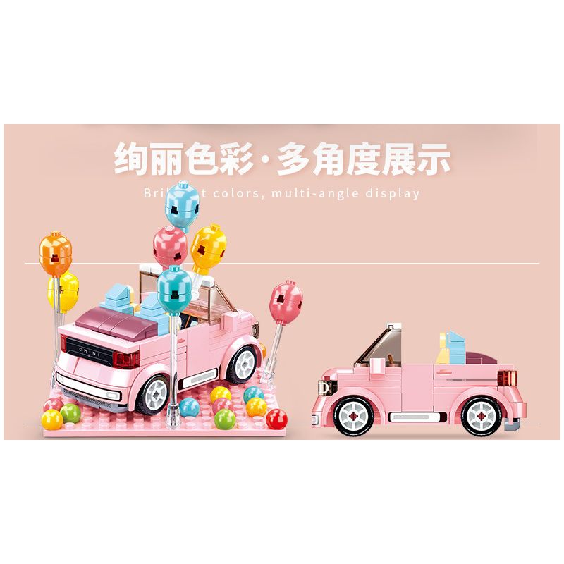 SLUBAN M38-B1086 B1086 1086 M38B1086 38-B1086 non  TÊN QUỐC GIA の XE TAY GA-MUI TRẦN bộ đồ chơi xếp lắp ráp ghép mô hình Speed Champions Racing Cars QMINI Đua Xe Công Thức 245 khối