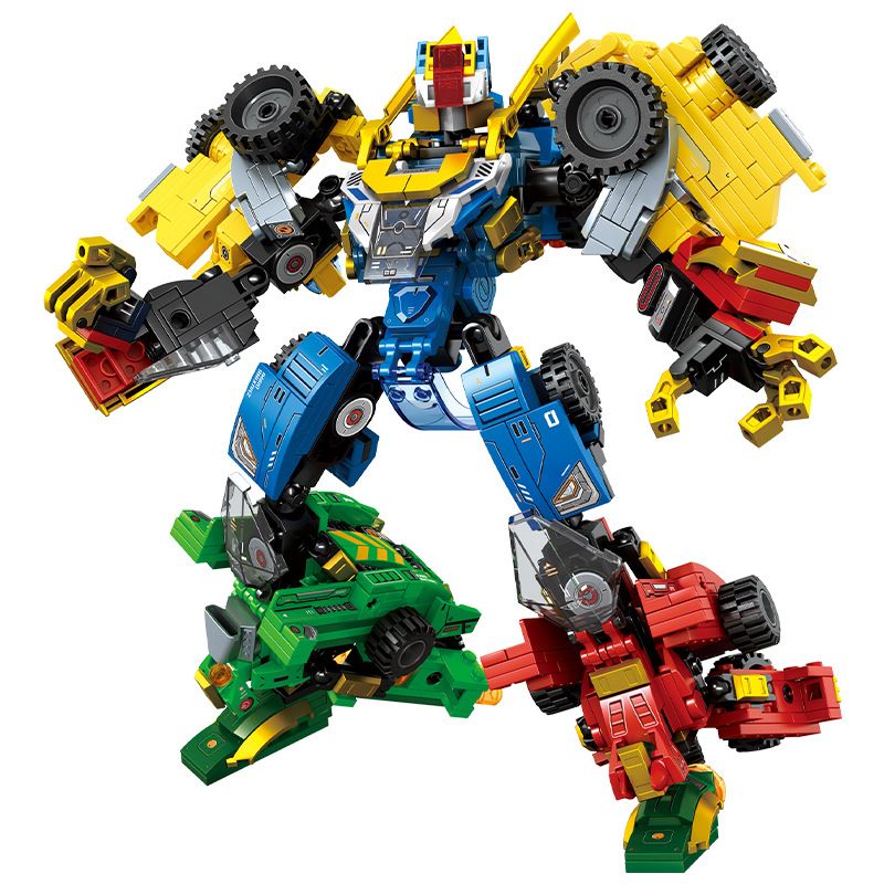 SEMBO 103280 103281 103282 103283 non Lego IRON MECHA STAR KNIGHT 4 KẾT HỢP bộ đồ chơi xếp lắp ráp ghép mô hình Transformers MECHA OF STEEL Robot Đại Chiến Người Máy Biến Hình 817 khối