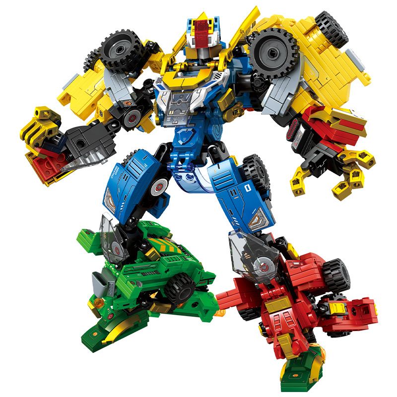 SEMBO 103281 103282 103283 103280 non Lego IRON MECHA STAR KNIGHT 4 KẾT HỢP bộ đồ chơi xếp lắp ráp ghép mô hình Transformers MECHA OF STEEL Robot Đại Chiến Người Máy Biến Hình 817 khối