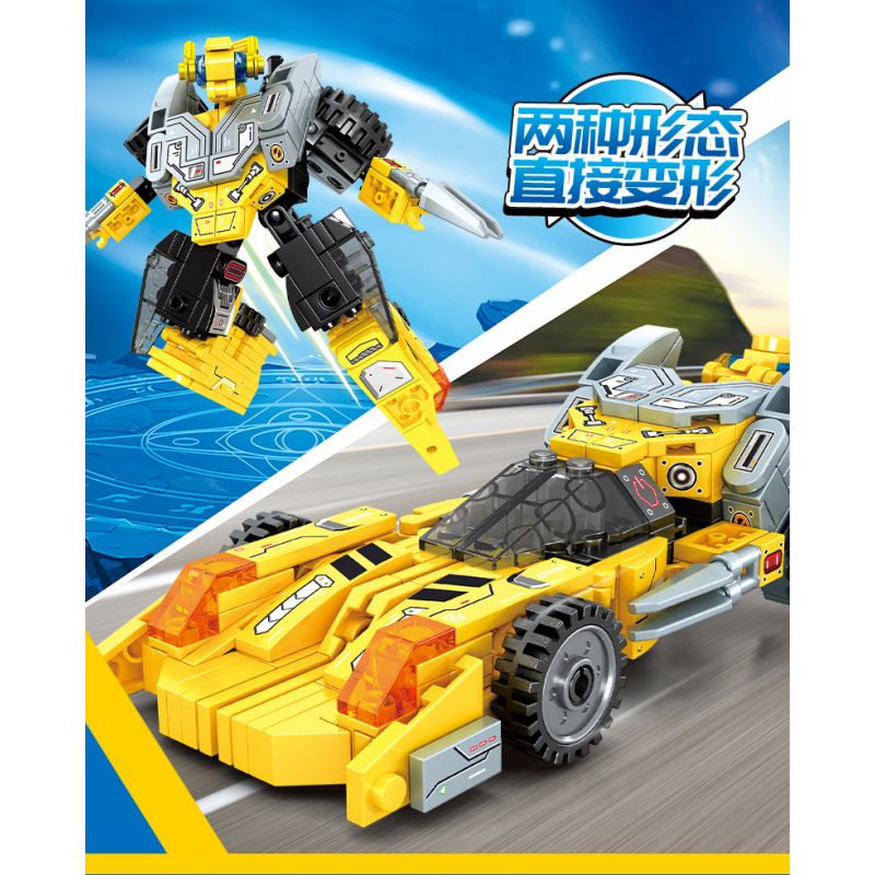 SEMBO 103281 103282 103283 103280 non  IRON MECHA STAR KNIGHT 4 KẾT HỢP bộ đồ chơi xếp lắp ráp ghép mô hình Transformers MECHA OF STEEL Robot Đại Chiến Người Máy Biến Hình 817 khối