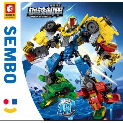 SEMBO 103281 103282 103283 103280 non  IRON MECHA STAR KNIGHT 4 KẾT HỢP bộ đồ chơi xếp lắp ráp ghép mô hình Transformers MECHA OF STEEL Robot Đại Chiến Người Máy Biến Hình 817 khối