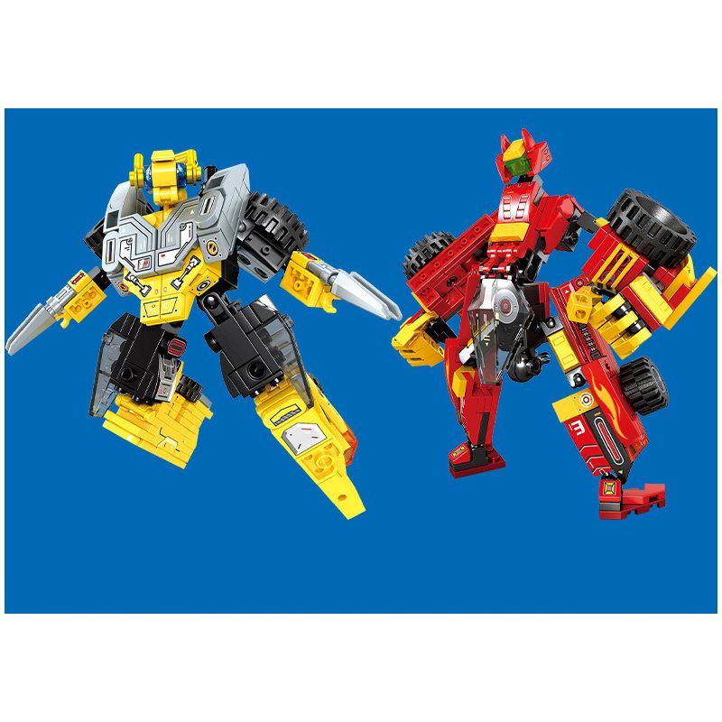 SEMBO 103281 103282 103283 103280 non  IRON MECHA STAR KNIGHT 4 KẾT HỢP bộ đồ chơi xếp lắp ráp ghép mô hình Transformers MECHA OF STEEL Robot Đại Chiến Người Máy Biến Hình 817 khối