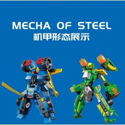 SEMBO 103281 103282 103283 103280 non  IRON MECHA STAR KNIGHT 4 KẾT HỢP bộ đồ chơi xếp lắp ráp ghép mô hình Transformers MECHA OF STEEL Robot Đại Chiến Người Máy Biến Hình 817 khối