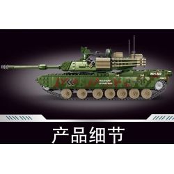 GAOMISI T3016 3016 non  XE TĂNG CHIẾN ĐẤU CHỦ LỰC M1A2 bộ đồ chơi xếp lắp ráp ghép mô hình Military Army BATTLE TANK M1A2 Quân Sự Bộ Đội 1968 khối