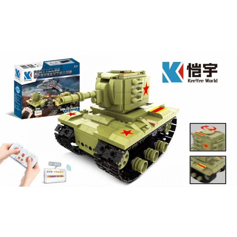 KAIYU K96143 96143 non Lego XE TĂNG HẠNG NẶNG KV-2 bộ đồ chơi xếp lắp ráp ghép mô hình Military Army KV-2 HEAVY PANZER Quân Sự Bộ Đội 452 khối