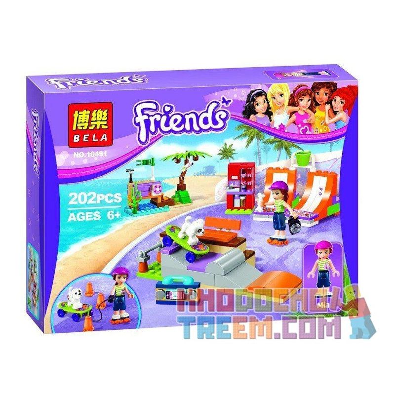 NOT Lego FRIENDS 41099 Heartlake Skate Park, Bela 10491 Lari 10491 Xếp hình công viên trượt ván patin Hồ Trái Tim 199 khối NOT Lego FRIENDS 41099 Heartlake Skate Park, Bela 10491 Lari 10491 Xếp hình công viên trượt ván patin Hồ Trái Tim 199 khối