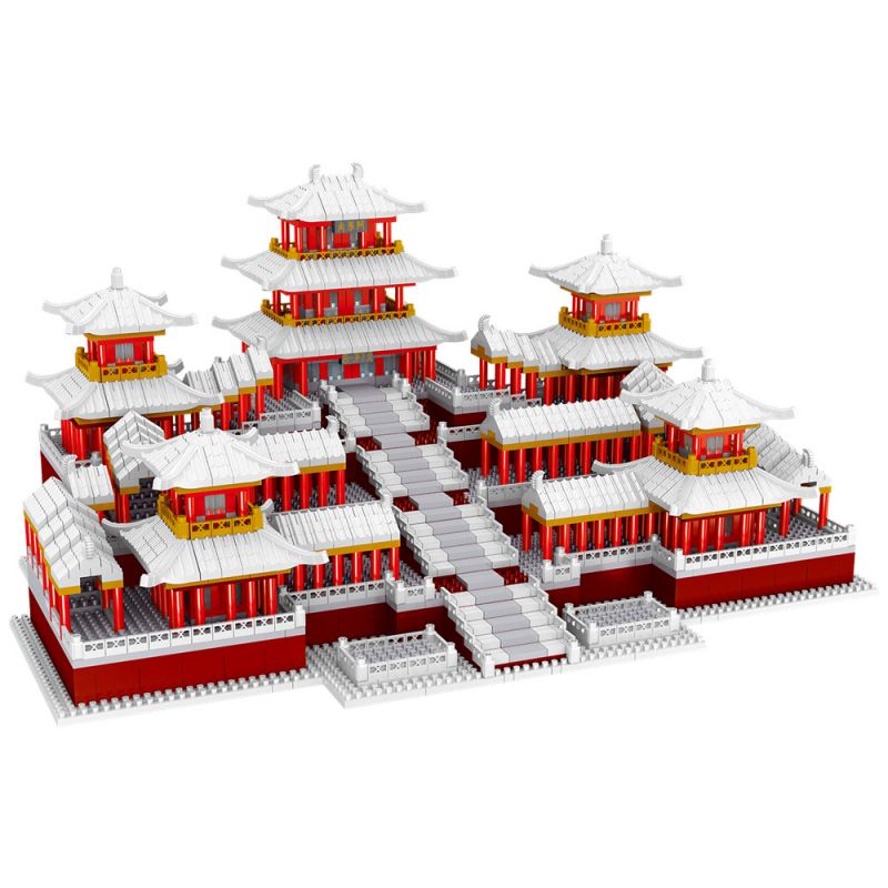 FUN IMAGINATION LZ8224 8224 non  CẢNH TUYẾT CUNG ĐIỆN EFANG bộ đồ chơi xếp lắp ráp ghép mô hình Buildings 4159 khối