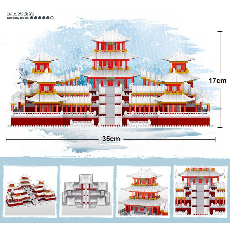 FUN IMAGINATION LZ8224 8224 non  CẢNH TUYẾT CUNG ĐIỆN EFANG bộ đồ chơi xếp lắp ráp ghép mô hình Buildings 4159 khối