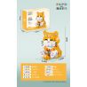MOYU BLOCK MY93003 93003 non  CON MÈO MÀU CAM BUỒN NGỦ bộ đồ chơi xếp lắp ráp ghép mô hình PETS GROWTH RECORD 834 khối