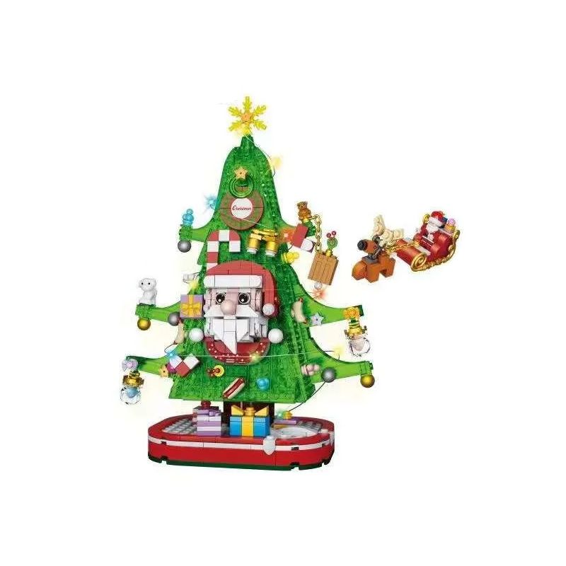 FORANGE FC6004 6004 non Lego NGÔI NHÀ CÂY THÔNG NOEL bộ đồ chơi xếp lắp ráp ghép mô hình Christmas MERRY CHRISTMAS Giáng Sinh 708 khối