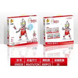 PanlosBrick 690028 Panlos Brick 690028 non  NGƯỜI KHỔNG LỒ bộ đồ chơi xếp lắp ráp ghép mô hình Ultraman Vệ Binh Vũ Trụ Siêu Nhân Điện Quang 600 khối