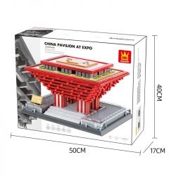 WANGE 7210 non  TRIỂN LÃM THẾ GIỚI THƯỢNG HẢI GIAN HÀNG TRUNG QUỐC bộ đồ chơi xếp lắp ráp ghép mô hình Buildings CHINA PAVILION AT EXPO 3049 khối