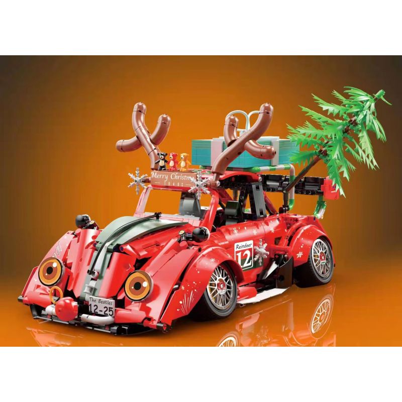 K BOX 10247 10225 non  XE BỌ GIÁNG SINH tỷ lệ 1:10 bộ đồ chơi xếp lắp ráp ghép mô hình  CHRISTMAS BEETLE CAR Kỹ Thuật Công Nghệ Cao Mô Hình Phương Tiện 2870 khối