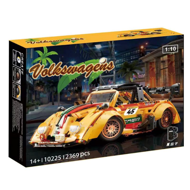 K BOX 10247 10225 non  XE BỌ GIÁNG SINH tỷ lệ 1:10 bộ đồ chơi xếp lắp ráp ghép mô hình  CHRISTMAS BEETLE CAR Kỹ Thuật Công Nghệ Cao Mô Hình Phương Tiện 2870 khối