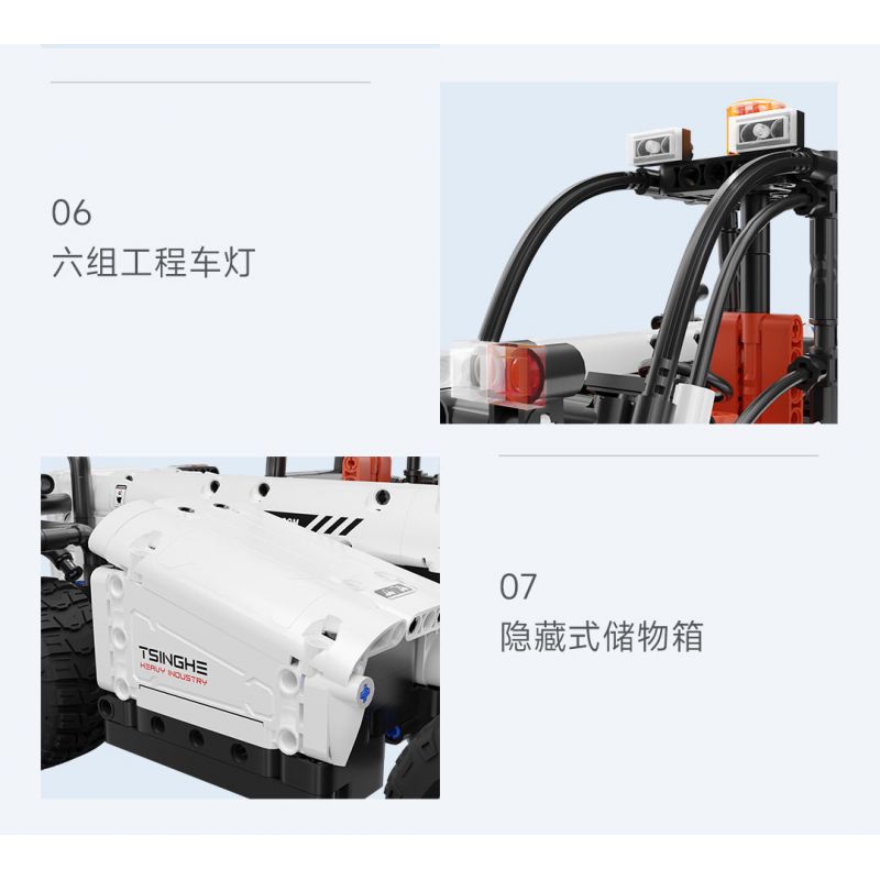 XIAOMI MITU MI ONEBOT OBEFT04AIQI 04AIQI non  KỸ THUẬT XE NÂNG tỷ lệ 1:10 bộ đồ chơi xếp lắp ráp ghép mô hình  Kỹ Thuật Công Nghệ Cao Mô Hình Phương Tiện 850 khối