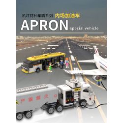 MUSELECT DHYX-005 non  XE TIẾP NHIÊN LIỆU NỘI ĐỒNG bộ đồ chơi xếp lắp ráp ghép mô hình APRON SPECIAL VEHICLE 447 khối