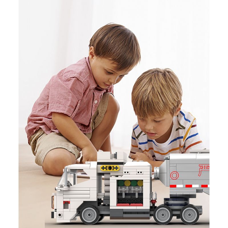 MUSELECT DHYX-005 non  XE TIẾP NHIÊN LIỆU NỘI ĐỒNG bộ đồ chơi xếp lắp ráp ghép mô hình APRON SPECIAL VEHICLE 447 khối