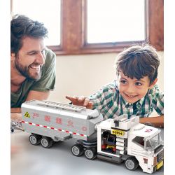 MUSELECT DHYX-005 non  XE TIẾP NHIÊN LIỆU NỘI ĐỒNG bộ đồ chơi xếp lắp ráp ghép mô hình APRON SPECIAL VEHICLE 447 khối