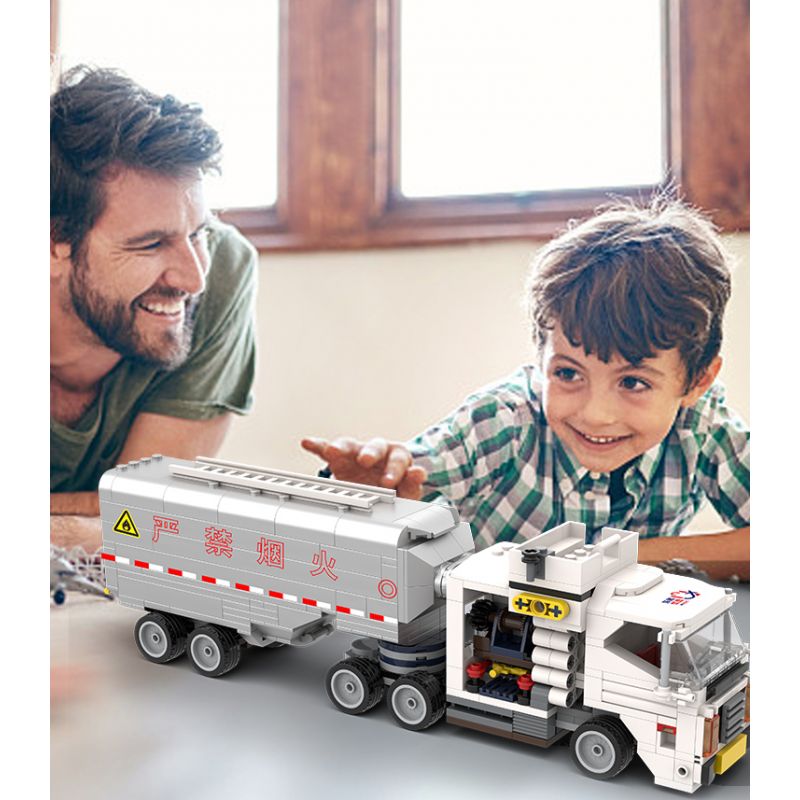 MUSELECT DHYX-005 non  XE TIẾP NHIÊN LIỆU NỘI ĐỒNG bộ đồ chơi xếp lắp ráp ghép mô hình APRON SPECIAL VEHICLE 447 khối