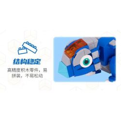 EAKI NBXJ1002 1002 non  XE RỒNG NỔ XINQI TRICERATOPS bộ đồ chơi xếp lắp ráp ghép mô hình 131 khối