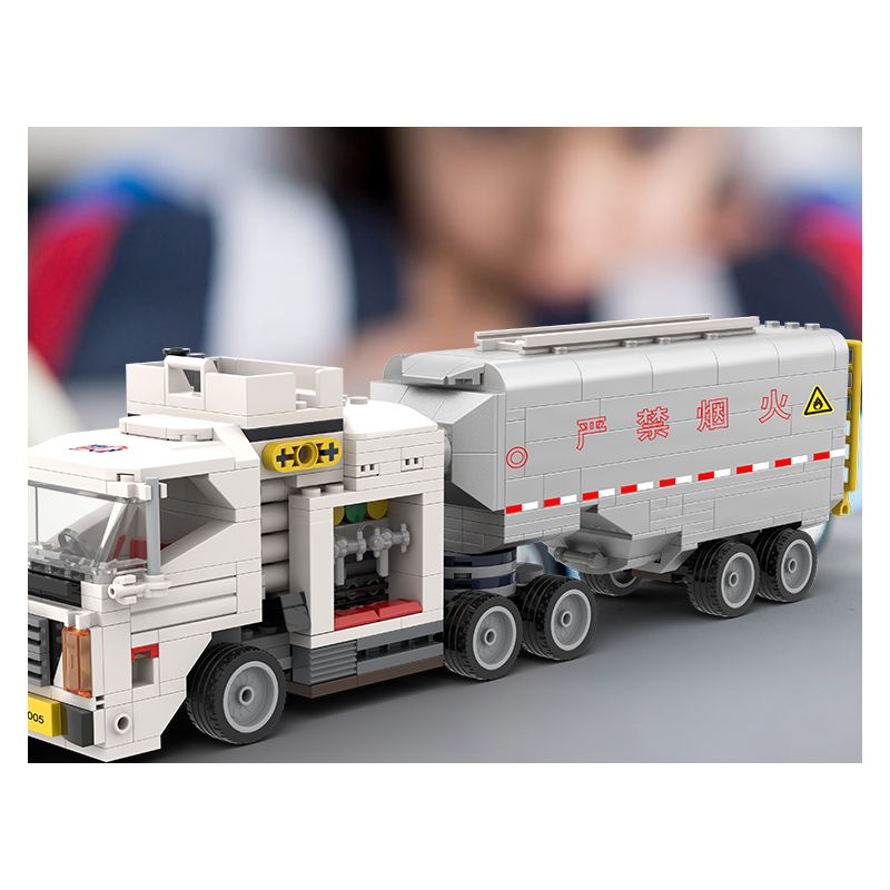 MUSELECT DHYX-005 non  XE TIẾP NHIÊN LIỆU NỘI ĐỒNG bộ đồ chơi xếp lắp ráp ghép mô hình APRON SPECIAL VEHICLE 447 khối