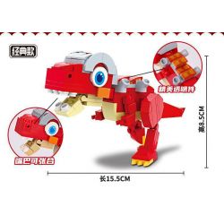 EAKI NBXJ1002 1002 non  XE RỒNG NỔ XINQI TRICERATOPS bộ đồ chơi xếp lắp ráp ghép mô hình 131 khối