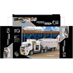 MUSELECT DHYX-005 non  XE TIẾP NHIÊN LIỆU NỘI ĐỒNG bộ đồ chơi xếp lắp ráp ghép mô hình APRON SPECIAL VEHICLE 447 khối