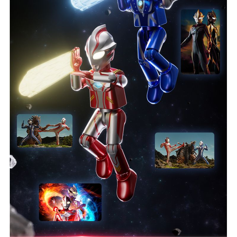 BLOKS 71226 non  ULTRA NAME BOOK HONOR EDITION HV-02 COURAGE BOND PHIÊN BẢN ĐẶC BIỆT ULTRAMAN MEBIUS & HIKARI bộ đồ chơi xếp lắp ráp ghép mô hình Vệ Binh Vũ Trụ Siêu Nhân Điện Quang