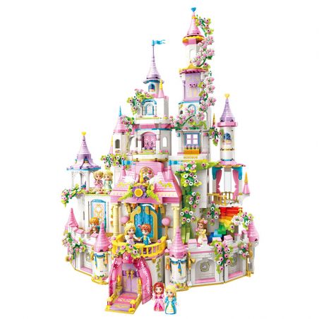 Enlighten 32022 Qman 32022 non  LÂU ĐÀI HOA SAY bộ đồ chơi xếp lắp ráp ghép mô hình Girl Con Gái 2482 khối