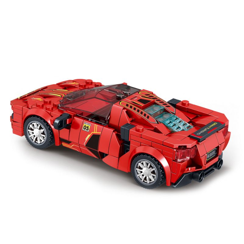 ZHEGAO QL0753-4 0753-4 non  ĐỘI ĐUA NORBU DN2000 bộ đồ chơi xếp lắp ráp ghép mô hình