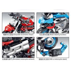 LWCK 80008-2 non  BMW R1200GS bộ đồ chơi xếp lắp ráp ghép mô hình Motorcycle Motorbike BMW R 1200GS Xe Hai Bánh 322 khối
