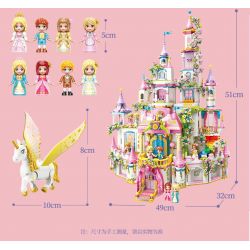 Enlighten 32022 Qman 32022 non  LÂU ĐÀI HOA SAY bộ đồ chơi xếp lắp ráp ghép mô hình Girl Con Gái 2482 khối