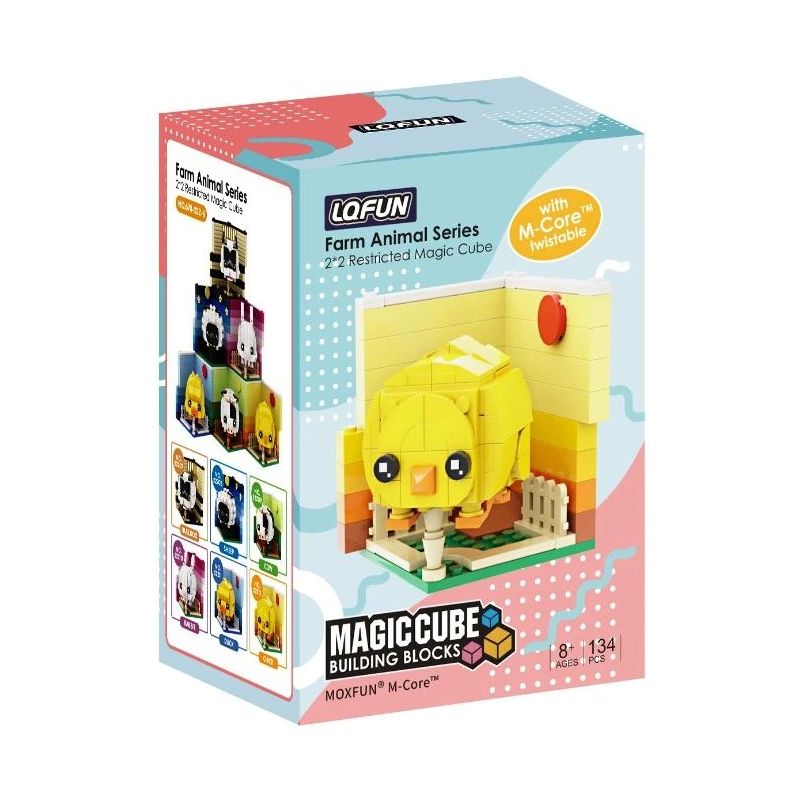 LQFUN 678-22212 22212 67822212 non  GÀ CON bộ đồ chơi xếp lắp ráp ghép mô hình CHICK SHAPE DEMOSTRATE 134 khối