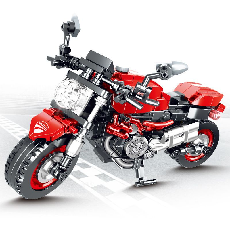 LWCK 80008-1 non Lego DUCATI MONSTER 821 bộ đồ chơi xếp lắp ráp ghép mô hình Motorcycle Motorbike Xe Hai Bánh 306 khối