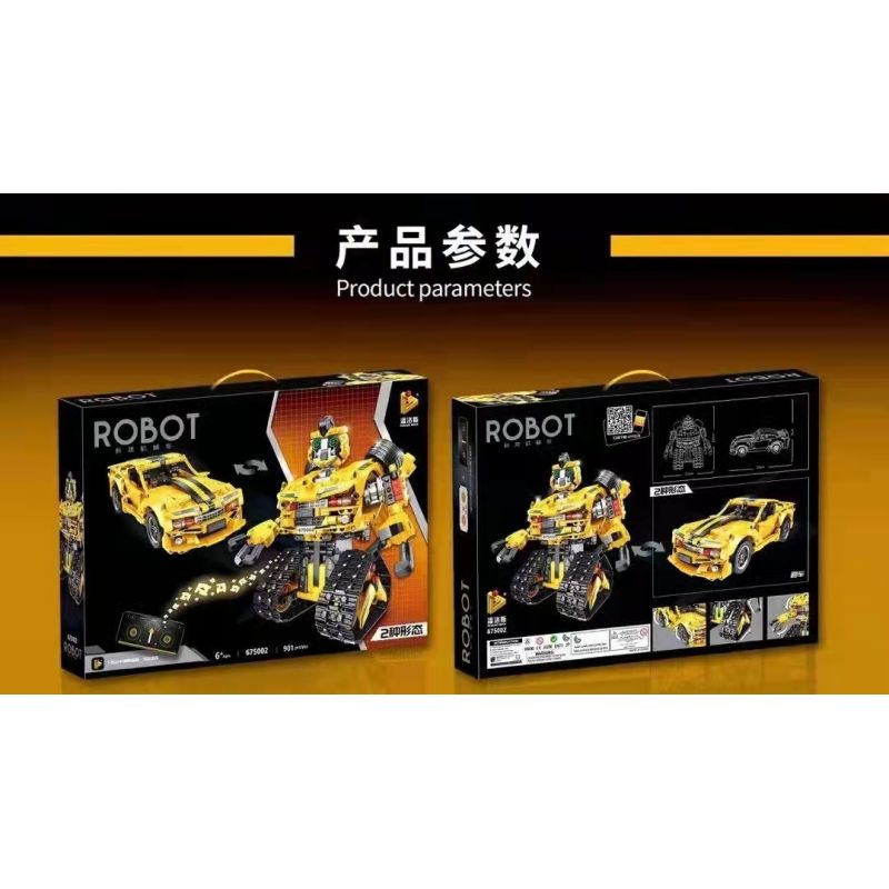 PanlosBrick 675002 Panlos Brick 675002 non  TECH MECHANIC CAR DIY LẬP TRÌNH ROBOT bộ đồ chơi xếp lắp ráp ghép mô hình 901 khối