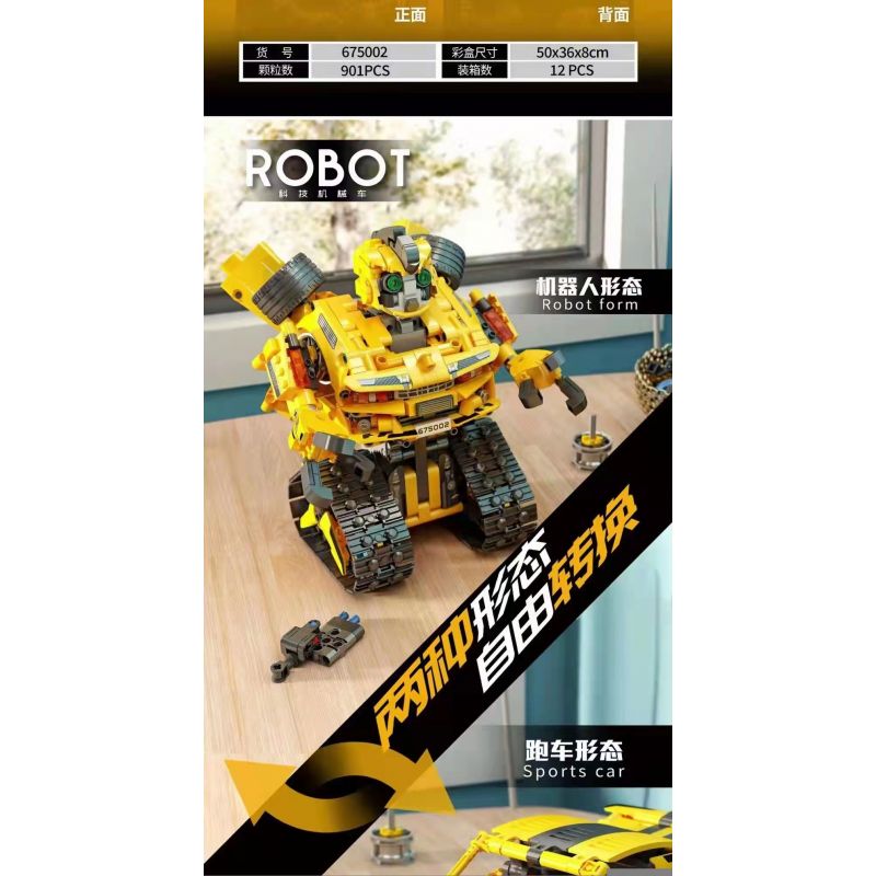 PanlosBrick 675002 Panlos Brick 675002 non  TECH MECHANIC CAR DIY LẬP TRÌNH ROBOT bộ đồ chơi xếp lắp ráp ghép mô hình 901 khối