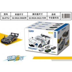 ZHEGAO QL0752-3 0752-3 non  XE ĐUA CARRARA NISSAN GT-R bộ đồ chơi xếp lắp ráp ghép mô hình 295 khối