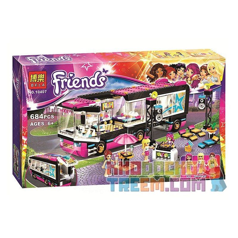 NOT Lego FRIENDS 41106 Pop Star Tour Bus, Bela 10407 Lari 10407 SHENG YUAN SY 381 SY381 Xếp hình Xe buýt lưu diễn của siêu sao nhạc Pop 682 khối NOT Lego FRIENDS 41106 Pop Star Tour Bus, Bela 10407 Lari 10407 SHENG YUAN SY 381 SY381 Xếp hình Xe buýt lưu diễn của siêu sao nhạc Pop 682 khối