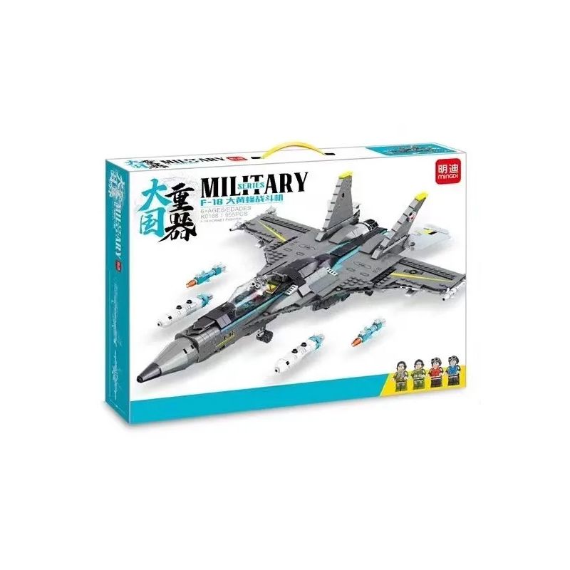 MINGDI K1088 1088 non Lego MÁY BAY CHIẾN ĐẤU F-18 HORNET bộ đồ chơi xếp lắp ráp ghép mô hình Military Army Quân Sự Bộ Đội 955 khối