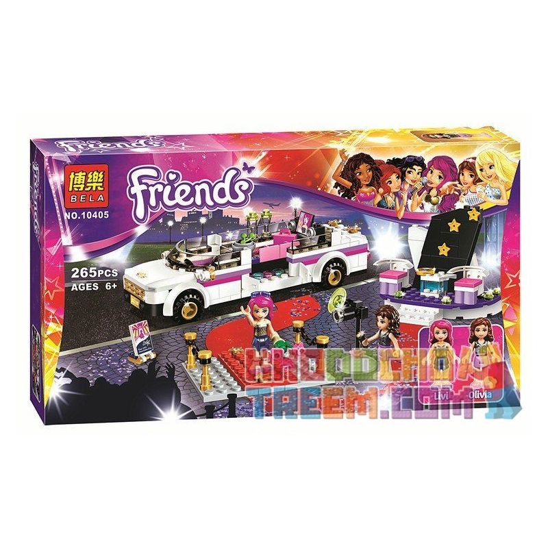 NOT Lego FRIENDS 41107 Pop Star Limousine, Bela 10405 Lari 10405 SHENG YUAN SY 382 SY382 Xếp hình xe limousine của siêu sao nhạc Pop 265 khối NOT Lego FRIENDS 41107 Pop Star Limousine, Bela 10405 Lari 10405 SHENG YUAN SY 382 SY382 Xếp hình xe limousine của siêu sao nhạc Pop 265 khối