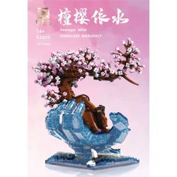 QIZHILE 92005 non  TÂN ANH Y THỦY bộ đồ chơi xếp lắp ráp ghép mô hình Flowers HARDCORE MANUFACT Hoa 1071 khối
