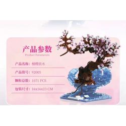 QIZHILE 92005 non  TÂN ANH Y THỦY bộ đồ chơi xếp lắp ráp ghép mô hình Flowers HARDCORE MANUFACT Hoa 1071 khối