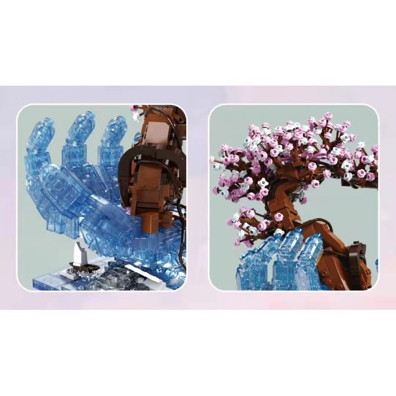 QIZHILE 92005 non  TÂN ANH Y THỦY bộ đồ chơi xếp lắp ráp ghép mô hình Flowers HARDCORE MANUFACT Hoa 1071 khối