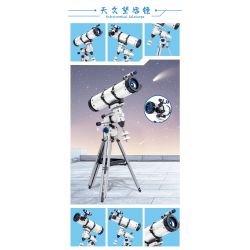 ZHEGAO 01017 01050 non  KÍNH THIÊN VĂN bộ đồ chơi xếp lắp ráp ghép mô hình AEROSPACE 751 khối